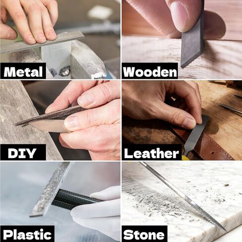 مجموعة مبرد إبرة 13 قطعة من KJE، مجموعة مبرد صغيرة تتضمن 6 قطع مبرد ماسي، 6 قطع مبرد معدني، فرشاة تنظيف وحقيبة حمل للمعادن الدقيقة والمجوهرات والخشب والجلد والبلاستيك in Kuwait