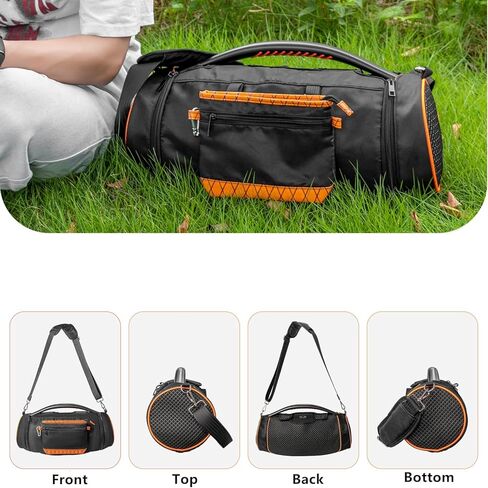 حقيبة حمل ملحقات غطاء السفر المحمولة مع حزام لجهاز JBL Boombox 2/Boombox 3/Boombox 3 مكبر صوت بلوتوث محمول واي فاي، حقيبة إضافية للشاحن، أسود in Saudi Arabia