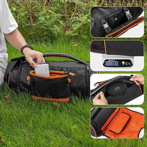 حقيبة حمل ملحقات غطاء السفر المحمولة مع حزام لجهاز JBL Boombox 2/Boombox 3/Boombox 3 مكبر صوت بلوتوث محمول واي فاي، حقيبة إضافية للشاحن، أسود in Saudi Arabia