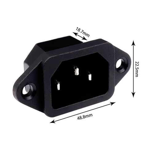 AC All-Copper Power Socket AC All-Copper Socket Cabinet Socket Computer Socket 250V/10A Three Vertical in Saudi Arabia