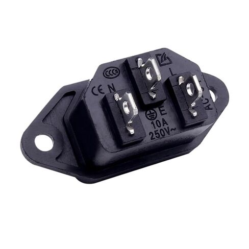 AC All-Copper Power Socket AC All-Copper Socket Cabinet Socket Computer Socket 250V/10A Three Vertical in Saudi Arabia