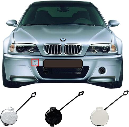 غطاء السحب الأمامي لـ 02-07 BMW M Series Fit M3 E46 سيدان كوبيه للتحويل 2 باب 4 أبواب 2002 2003 2004 2005 2006 2007 الوفير سحب هوك غطاء العين in Saudi Arabia