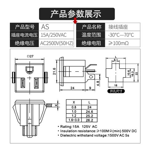 Power Socket 15A 125V/250V Inverter Socket Appliance Socket Cabinet Socket in Saudi Arabia