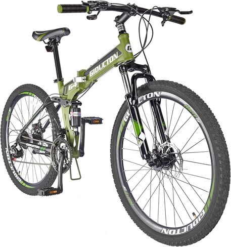 EUROBIKE YH-G4 دراجة قابلة للطي 26 بوصة 3 عجلات ماج 21 سرعة تعليق كامل فرامل قرصية مزدوجة دراجات جبلية قابلة للطي للرجال in Saudi Arabia