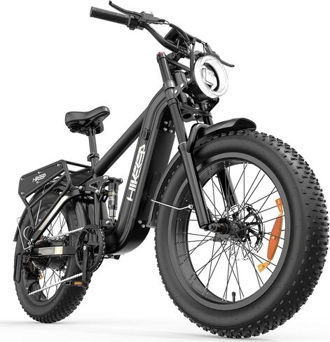 HiKeep Electric Bike for Adults - 28-40MPH Fat Tire Ebike 26 x 4 Inch, 48V 15.6AH/25Ah Removable Battery, Adjustable Suspension & Seat, LCD Display, All-Terrain Commuter E-Bike in Saudi Arabia