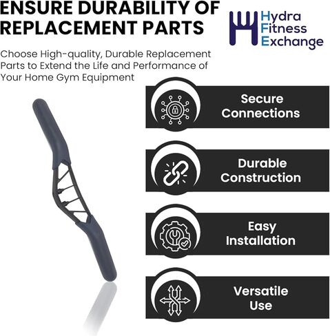 مجموعة مقبض تبادل Hydra Fitness 1042 - قبضة بلاستيكية شديدة التحمل لمرفق كابل التجديف - متوافقة مع نماذج Concept2 - متينة وسهلة التركيب، ملحق جهاز تمرين التجديف in Kuwait