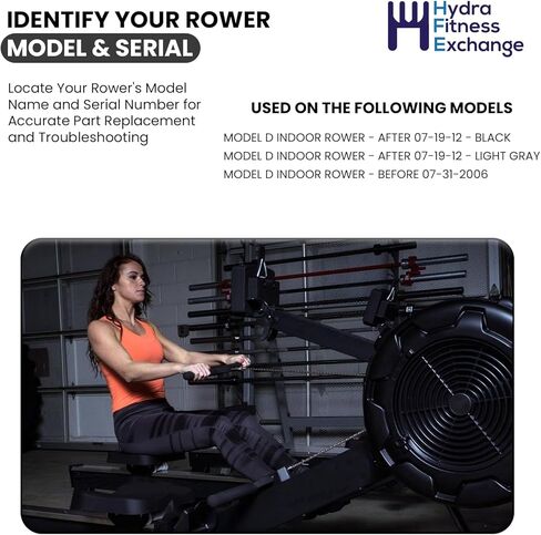 مجموعة مقبض تبادل Hydra Fitness 1042 - قبضة بلاستيكية شديدة التحمل لمرفق كابل التجديف - متوافقة مع نماذج Concept2 - متينة وسهلة التركيب، ملحق جهاز تمرين التجديف in Kuwait