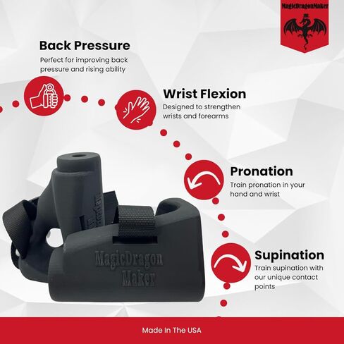 Dragon Grips - Ergonomic Armwrestling Handle, Arm Wrestling Grip Training Equipment, Cable Machine Handles, Gym Handles for Cables, Pulldown Attachments. Great Physical Therapy Tool. in Saudi Arabia