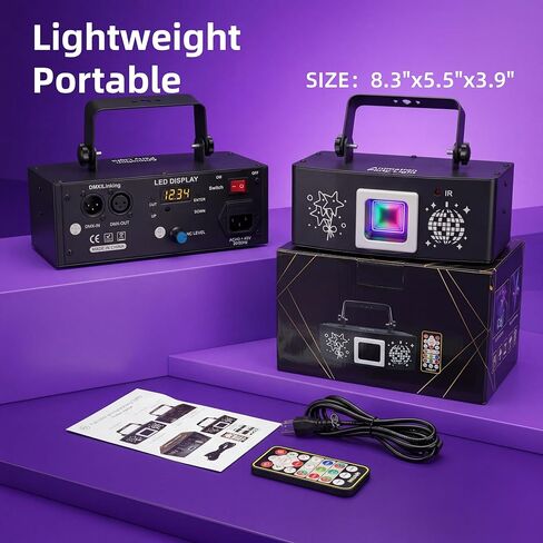 ضوء مسرح ثلاثي الأبعاد للرسوم المتحركة للحفلات DJ ضوء كامل اللون مع جهاز التحكم عن بعد DMX512 الصوت المنشط Perefct لإضاءة حفلات الديسكو والنادي DJ وإضاءة المسرح in Saudi Arabia