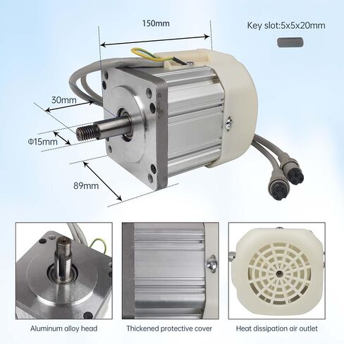 RATTMMOTOR 1500W 1.5KW Permanent Magnet DC Brushless Servo Motor 200-5000RPM 5.02N.m+Servo Motor Speed Controller for Woodworking Machine/Lathe/Drilling and Tapping Machine/Reducer/Belt Sander (110V) in Saudi Arabia