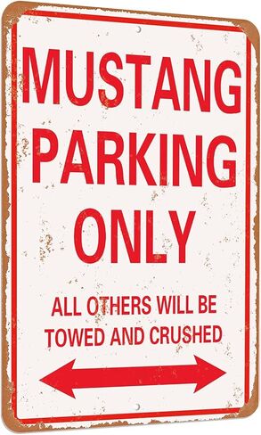 لافتة قصدير عقلية مضحكة ذات مظهر كلاسيكي من موستانج - مقاس 8 × 12 بوصة - من الألومنيوم in Kuwait