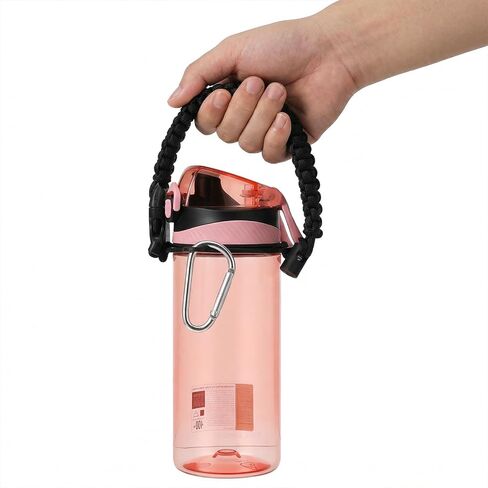 Nogeqi 2 Pcs Water Bottle Handle Strap Paracord Handle with Carabiner Strap Cord, Fit Wide Mouth Water Bottles 12oz to 64oz in Saudi Arabia