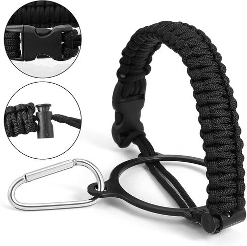 Nogeqi 2 Pcs Water Bottle Handle Strap Paracord Handle with Carabiner Strap Cord, Fit Wide Mouth Water Bottles 12oz to 64oz in Saudi Arabia