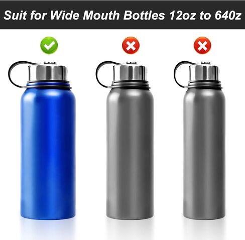 Nogeqi 2 Pcs Water Bottle Handle Strap Paracord Handle with Carabiner Strap Cord, Fit Wide Mouth Water Bottles 12oz to 64oz in Saudi Arabia
