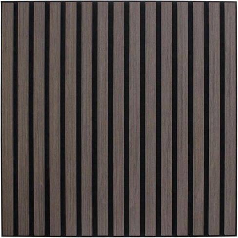 6 PCS 23.62 * 23.62 in Soundproof Wall Panels,Acoustic Wall Panels,Noise Cancelling Wall Panels,Wood Panels for Wall,Wood Slat Wall Panel(Smoked Oak) in Saudi Arabia