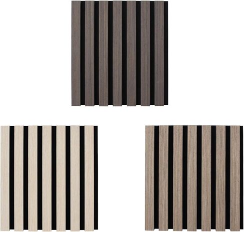 6 قطع 23.62 * 23.62 بوصة من لوحات الحائط العازلة للصوت، لوحات الحائط الصوتية، لوحات الحائط المانعة للضوضاء، الألواح الخشبية للجدار، لوحة الحائط الخشبية (البلوط المدخن) in Kuwait