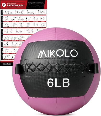 Mikolo Medicine Ball, Wall Ball,Soft Medicine Ball Set,Slam Ball for Core Training, Strength Workouts -Multi-Weight 10lbs 20lbs Exercise Balls for Home Gym, Functional Fitness (10/15/20/25LB) in Saudi Arabia