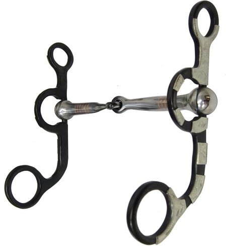 AJ Tack Argentine Snaffle Bit with Engraved Cheeks in Saudi Arabia