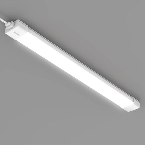 orenm التوصيل والتشغيل مصباح أنبوبي LED مقاوم للماء قابل للربط 2FT 18W 5000K مع سلك تبديل سهل التركيب على السقف أو الجدار بدون أسلاك لمصباح المرآب LED تحت ضوء الخزانة LED Shop Light (2FT) in Kuwait