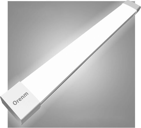 orenm التوصيل والتشغيل مصباح أنبوبي LED مقاوم للماء قابل للربط 2FT 18W 5000K مع سلك تبديل سهل التركيب على السقف أو الجدار بدون أسلاك لمصباح المرآب LED تحت ضوء الخزانة LED Shop Light (2FT) in Kuwait