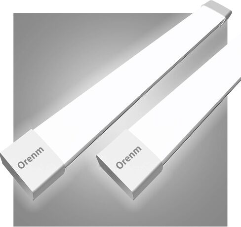orenm التوصيل والتشغيل مصباح أنبوبي LED مقاوم للماء قابل للربط 2FT 18W 5000K مع سلك تبديل سهل التركيب على السقف أو الجدار بدون أسلاك لمصباح المرآب LED تحت ضوء الخزانة LED Shop Light (2FT) in Kuwait