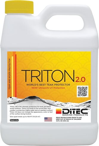 Marine Triton 2.0 - Teak Protector, 1 Quart | Teak Protector | Marine Cleaning Products | Teak Oil Replacement | Teak Sealer in Saudi Arabia
