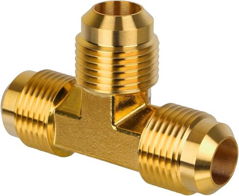 تي شيرت ذكر 3/8 بوصة × 3/8 بوصة × 3/8 بوصة، تركيب أنبوب نحاسي للبروبان، LP، والغاز الطبيعي، الزيت، تركيب متوهج، تركيب أنابيب تمديد متين مع ختم مقاوم للتسرب in Kuwait
