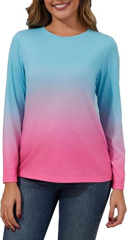 Tie Dye Shirt Women Long Sleeve Graphic Tees Tops Clothes for Teen Girls in Saudi Arabia