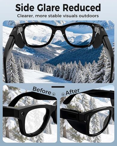ملحقات دروع جانبية لنظارات السلامة متوافقة مع RayBan/Oakley Meta (Gen 1/2) Wayfarer Headliner Skyler HSTN، حاجبات الضوء المصنوعة من السيليكون المضادة للانزلاق، مخفف الوهج الخفيف للغاية لركوب الدراجات في الهواء الطلق in Saudi Arabia