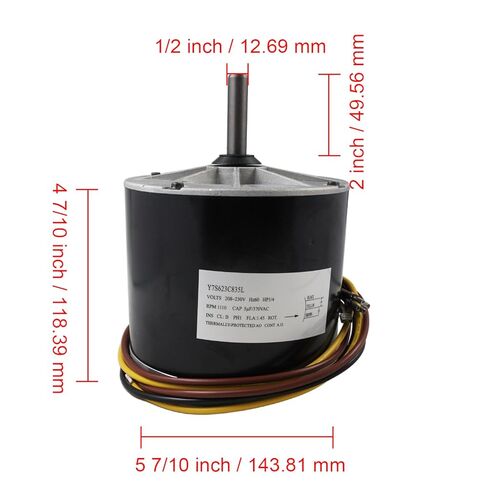 Y7S623C835L HC39GE226A محرك مروحة مكثف 1/4HP 1100 دورة في الدقيقة 208-230 فولت متوافق مع محرك مروحة المكثف الناقل براينت باين استبدال HC39GE226 HB39GQ230 HC39GQ230 HC39CQ230 5KCP39FGY563S in Kuwait