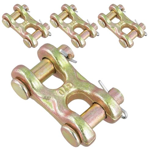 6 Packs 3/8 Inch Twin Clevis Link, Zinc Plated G70 Forged Chain Repair Links, Truck Trailer Tie Down Links for Trucks, Trailers, 6600 Working Load Limit in Saudi Arabia