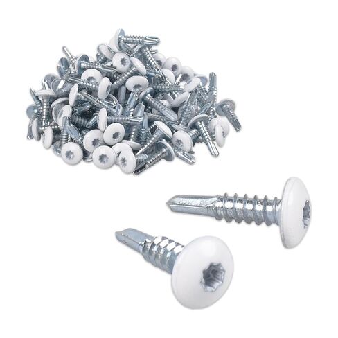 Self-Drilling Sheet Metal Screws #10 x 3/4-inch Heavy-Duty Enclosed Trailer Exterior Fasteners - 200pcs, Rustproof Zinc Plated for Cargo Trailer Panels, Metal & Composite Materials in Saudi Arabia