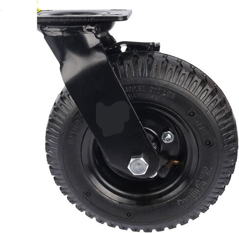 1 piece Factory Heavy Duty 8 inch Pneumatic Rubber Wheel Side Brake air Hotel Luggage Trolley Caster Universal in Saudi Arabia