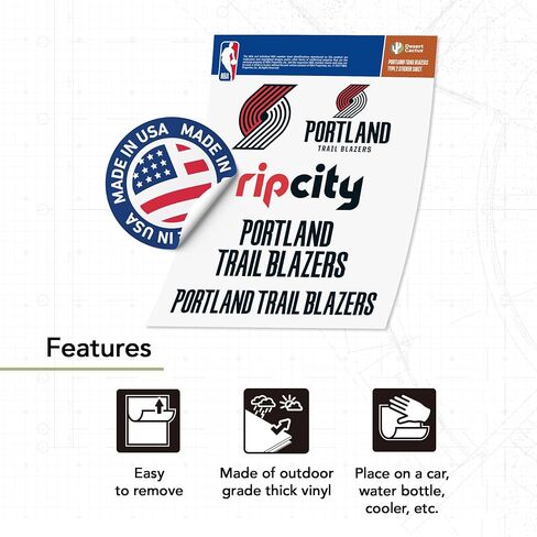 Desert Cactus Portland Trail Blazers Sticker Trailblazers NBA Officially Licensed Vinyl Decal Laptop Water Bottle Car Scrapbook Sheet (Type 2) in Saudi Arabia
