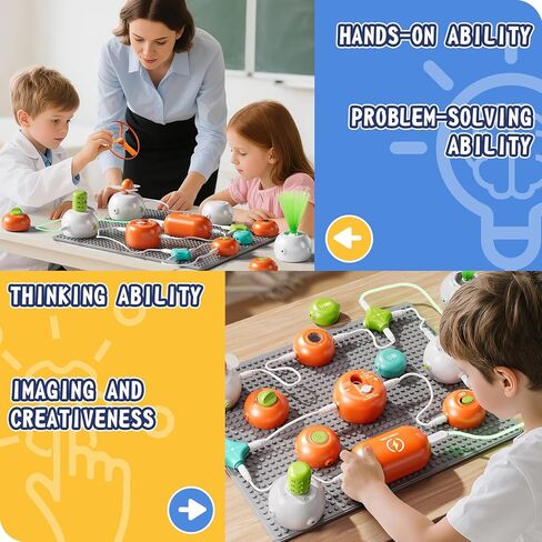 Science Kits for Kids Age 5-7, Circuits for Kids 8-12, Ammeter and Dust Suction Module Etc, Science Experiments Circuit Educational Gift Toys for Kid Boys Girls Ages 3 4 5 6 7 8 9 10 11 12 in Kuwait