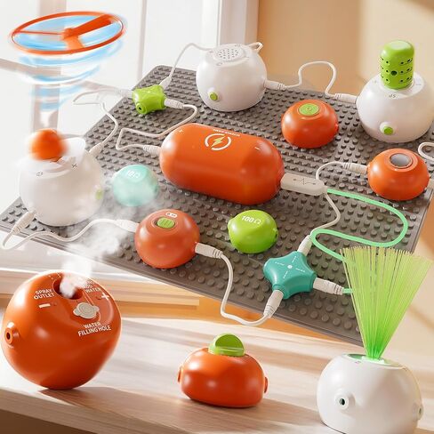 Science Kits for Kids Age 5-7, Circuits for Kids 8-12, Ammeter and Dust Suction Module Etc, Science Experiments Circuit Educational Gift Toys for Kid Boys Girls Ages 3 4 5 6 7 8 9 10 11 12 in Kuwait