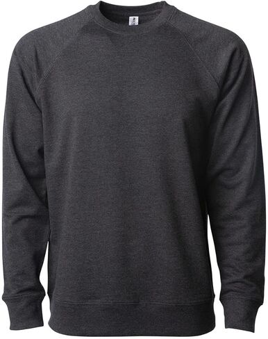 Independent Trading Co. - Icon Lightweight Loopback Terry Crewneck Sweatshirt - SS1000C - 2XL - Charcoal Heather in Saudi Arabia