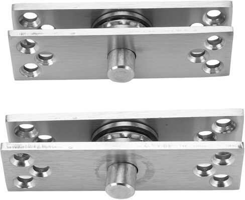 LiebeWH 2pcs Door Pivot Hinge, Heavy Duty Stainless Steel Concealing Hinges 360 Degree Rotating for Wooden Aluminum Glass Doors, with Glossy Ball Core and 32 Large Screws in Saudi Arabia