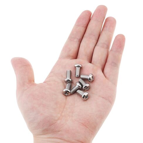 50 Pcs Metric M6-1.0 x 12mm Pan Head Machine Screws, 304 (18-8) Stainless Steel Fasteners Bolts, Phillips Drive, Bright Finish in Saudi Arabia