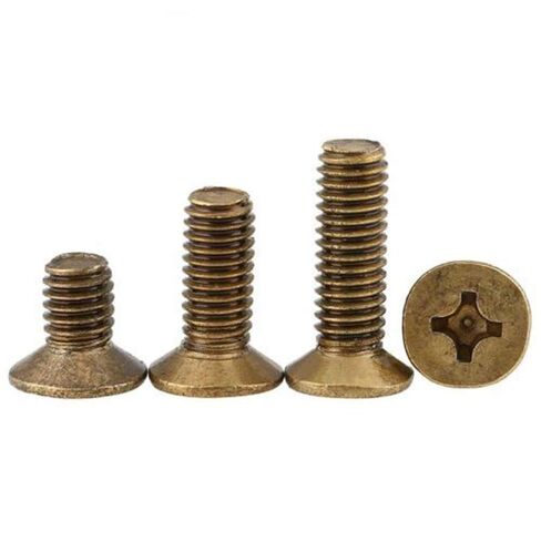 M4 M5 M6 الصلبة النحاس غاطسة مسامير فيليبس رئيس شقة مسامير (10PCS، M5x16mm) in Kuwait