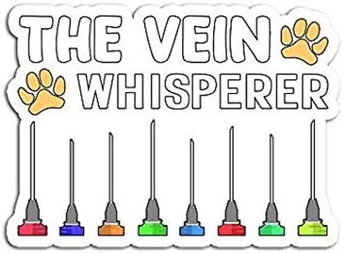 The Vein Whisperer Funny Vet Tech - Sticker Graphic - Auto, Wall, Laptop, Cell, Truck Sticker for Windows, Cars, Trucks in Saudi Arabia