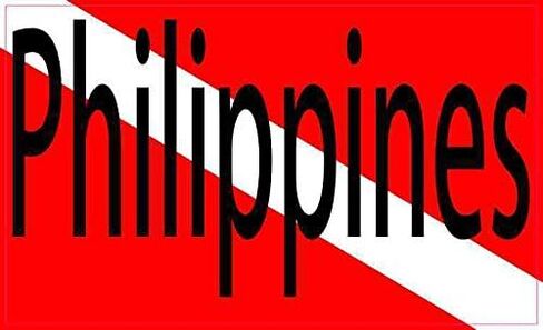StickerTalk Philippines Vinyl Diving Sticker, 5 inches by 3 inches in Saudi Arabia
