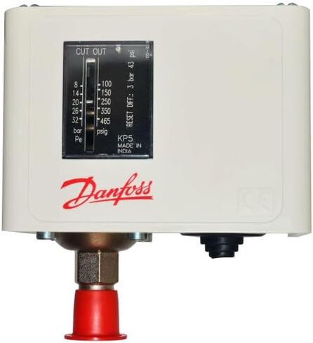 إعادة الضبط اليدوي للتحكم في ضغط Danfoss Kp5 مع وصلة مضيئة بدون شعري 060-117391 060-117366 in Kuwait