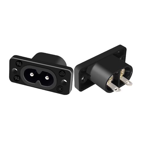 AC Power Socket 8-Shaped Socket Two-core 2-Hole with mounting Holes can be Welded Pure Copper Foot Socket in Saudi Arabia