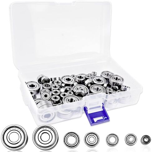 70 Pcs Ball Bearings Assortment Kit 608ZZ/ 693ZZ/ 623ZZ/ 624ZZ/ 685ZZ/ 687ZZ/ 627ZZ Double Metal Sealed Deep Groove Bearings for Wheel Skateboards 3D Printer in Saudi Arabia