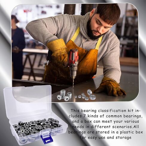 70 Pcs Ball Bearings Assortment Kit 608ZZ/ 693ZZ/ 623ZZ/ 624ZZ/ 685ZZ/ 687ZZ/ 627ZZ Double Metal Sealed Deep Groove Bearings for Wheel Skateboards 3D Printer in Saudi Arabia