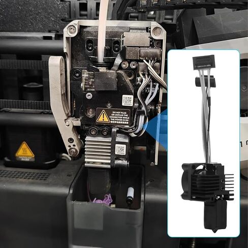 p1 p1s Hotend Kit for Bambu lab p1 Series 3D Printer, with Fan, hot end,Thermistor, Ceramic Heater, 0.2/0.4/0.6/0.8mm Hardened Steel Nozzle and Extruder Heating Block Replacement in Saudi Arabia