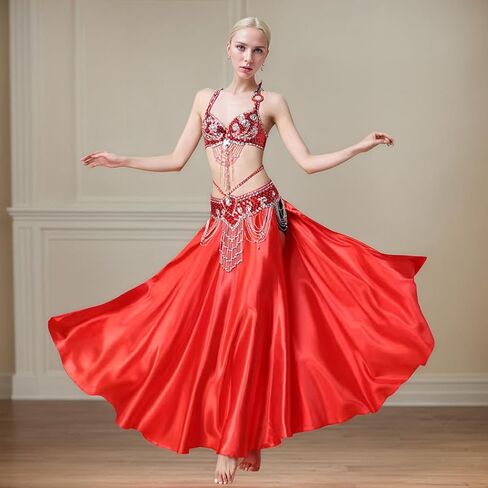 Women Belly Dance Costume Dress Dance Modal Cotton Skirt Dress with Side Slit in Saudi Arabia