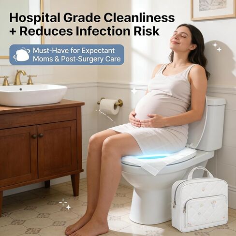 Khaki Flushable Disposable Toilet Seat Covers Thickened Waterproof Pad Travel Bathroom Protectors Public Restroom (Pack of 20) in Saudi Arabia