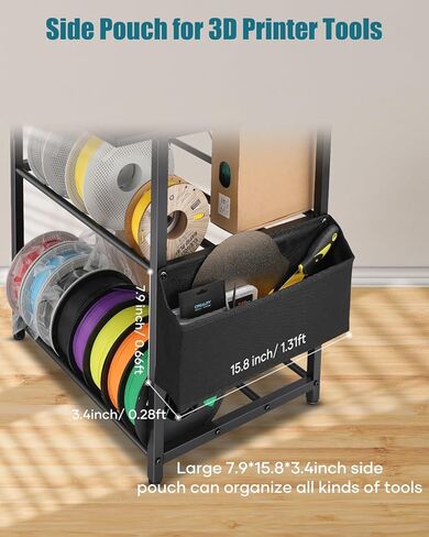 عربة تخزين خيوط ثلاثية الأبعاد ذات ثلثين-تحتفظ رف تخزين الطابعة ثلاثية الأبعاد بأقل من DESK. in Kuwait